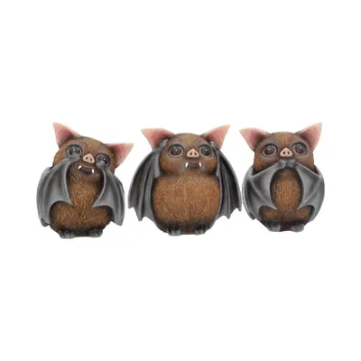 Produktbild von Nemesis Now Statue Unisex Three Wise Bats multicolor Gothic Polyresin Standard