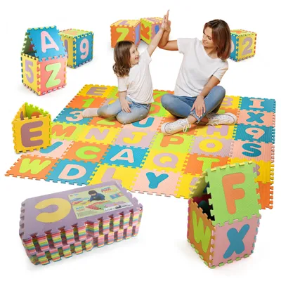 Obrázek produktu pro Joya Creative, velká herní podložka XL, 180x180 cm – 86 dílků, puzzle podložka z pěnového materiálu EVA pro miminka a děti