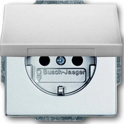 Zdjęcie produktu dla Busch-Jaeger 2018-0-1487, CEE 7/3, 2P+E, Srebrny, 250 V, 16 A, 63 mm