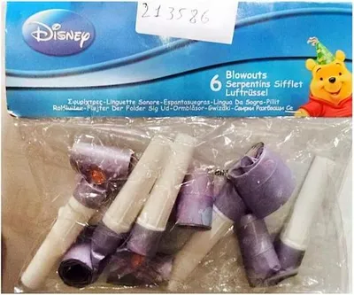 Produktbild von Winnie the Pooh - Ballons - Lärmmacher 6er-Pack - Kunststoff, Papier SG34974 (Einheitsgröße) (Violett/Weiß)