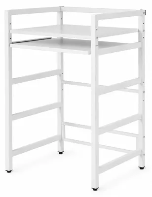 Produktbild von Ikodm Waschmaschinenregal 72x64x115cm mit ausziehbare Ablage Weiß, Regal über Waschmaschine, Aufbewahrungsorganisator