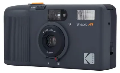 Obrázok produktu pre Kodak Snapic A1, Kompaktný fotoaparát na film, 35 mm, 1/100 s, Auto, Vypnutie blesku, Blesk zapnutý, Šedá, Alkalický