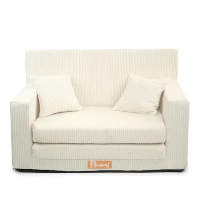 Produktbild von Flumi Kindersofa ausklappbar, Kindercouch mit Schlaffunktion, waschbarer Bezug