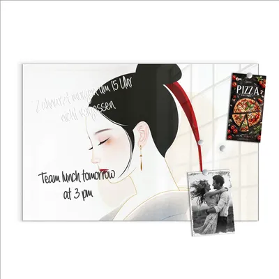 Produktbild von Magnettafel 60x40cm Pinnwand Whiteboard beschreibbar - Stilvolle Abstraktion