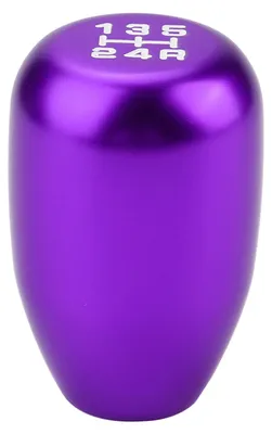 Image de Pommeau de levier de vitesses manuel à 5 rapports pour voiture, avec 3 adaptateurs (8/10/12 mm) (violet)