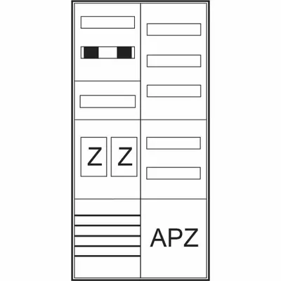 Produktbild von ABN Komplettschrank AP/UP 2Z eHZ 2Feld IP43 SS_5p
