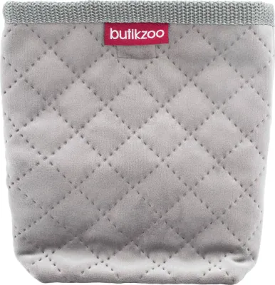Zdjęcie produktu dla Torebka na psie smakołyki z magnetycznym zamknięciem i dozownikiem woreczków na kupy na spacery, 15 cm x 13 cm x 5 cm, Velvet Grey