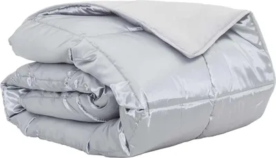 Produktbild von Sommerdecke Silber 140 x 200 cm Satin und Mikrofaser