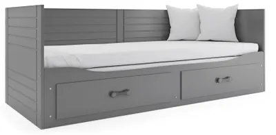 Produktbild von BMS Jugendbett Hermes Graphit mit Bettkasten und 2 Matratzen