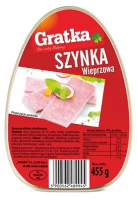 Zdjęcie produktu dla Szynka wieprzowa 455g Gratka
