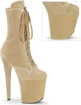 Produktbild von FLAMINGO-1045VEL Damen Booties von Pleaser, Beige  , EU 41, US 11