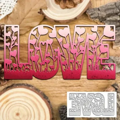 Obrázek produktu pro Srdcové vyřezávací šablony pro DIY scrapbooking