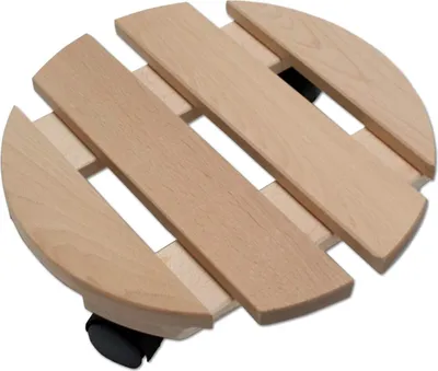 Produktbild von Pflanzenroller Holz MASSIV rund 30 cm bis 120 KG