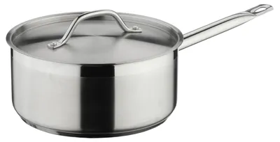 Edelstahl-Suppentopf 24 cm, 5 L, mit Deckel, induktionsgeeignet