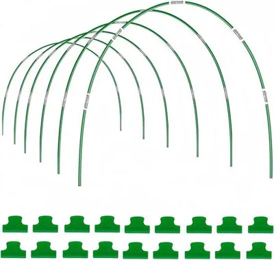 Produktbild von Garten Tunnelrahmen - Pflanzenschutz - Schutz für Pflanzen - Verstellbar & Dauerhaft - 115 x 85 cm - Grün