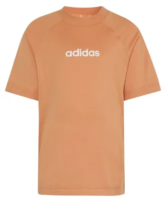 Produktbild von adidas Uni Kinder Essentials Linear Logo Shirt, Dusky Orange/White, 6-7 Years