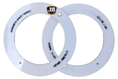 Produktbild von Acrylringe für die Messung von Cricketball-Größen | Tragbares Messwerkzeug für Trainer (2er-Set)