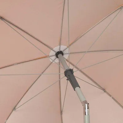 Zdjęcie produktu dla Duży parasol plażowy 220 cm z regulacją nachylenia i wysokości – pomarańczowy – ochrona UV50 – w zestawie z torbą transportową z uchwytem (62337)