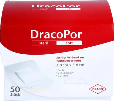Produktbild von DracoPor steriler Wundverband 3,8 x 3,8 cm, 50 St. Pflaster