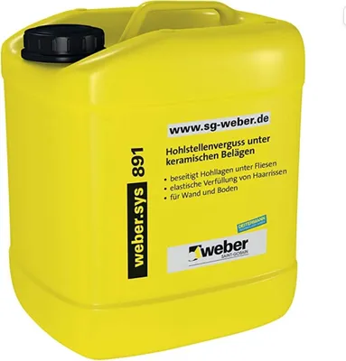 Produktbild von weber.sys 891 Hohlstellenverguss unter keramischen Böden, 5 Ltr