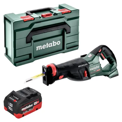 Obrázok produktu pre Akumulátorová priamočiara píla Metabo SSEP 18 LT BL 18 V 32 mm bez kefiek + 1x LiHD akumulátor 10,0 Ah + metabox - bez nabíjačky