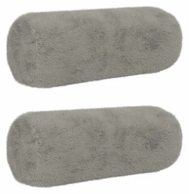 Immagine prodotto di vidaXL, 2 federe decorative, HEERLEN, grigio chiaro, diametro 15 x 40 cm