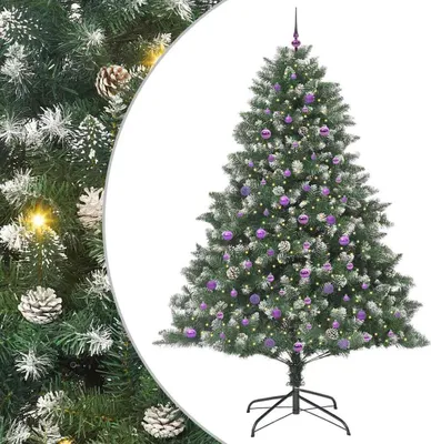 Image de vidaXL Arbre de Noël artificiel avec 300 LED avec support Vert 240 cm