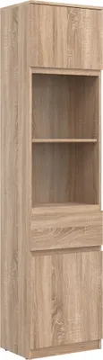 Produktbild von Regalschrank REMI RM08 Regal 47,5x194x37 cm Schrank Regal 2 Türen 1 Schublade Sonoma Eiche