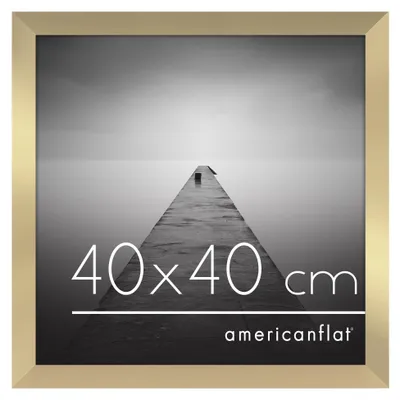 Productafbeelding van Americanflat fotolijst, 40x40 cm, gemaakt van MDF-hout met een breekvaste plexiglasplaat