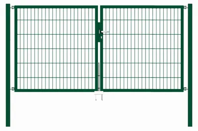 Zdjęcie produktu dla Alberts 648176 Podwójna bramka Flexo z akcesoriami, zielona, szerokość 250 cm, wysokość 120 cm