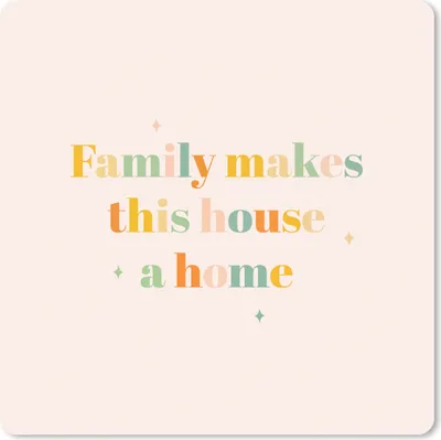 Produktbild von MuchoWow® Mauspad Mousepad Die Familie macht das Haus zu einem Zuhause - Zitate - Sprichwörter 20x20 cm - Mousepads - Maus Mat - Pad - Mausunterlage - Desk Mat - Bureauartikeln