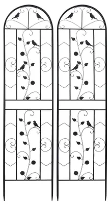 Imagen del producto de Valla para jardín, diseño metálico decorativo, ideal para plantas trepadoras, color