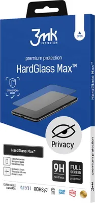 Produktbild von 3mk Display Gehärtetes Glas HardGlass Max Privacy für Apple iPhone 12 Pro Max 0,3mm 9H