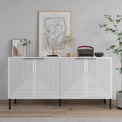 Produktbild von Skye Decor, Lurea - White, Konsole, Weiß, 100% MELAMINBESCHICHTETE SPANNPLATTE, 150 x 36 x 75 cm