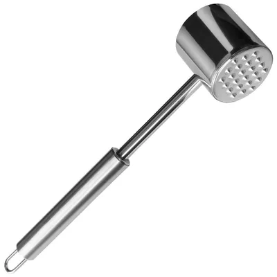 Immagine prodotto di Orion batticarne Mazza da carne Mazza da cotoletta bifacciale in acciaio inox antiscivolo LUXY 27 cm