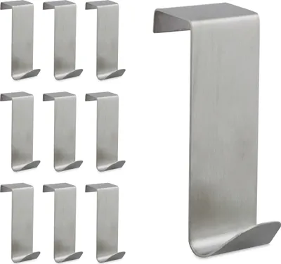 Produktbild von relaxdays Türhaken Edelstahl 10er Set