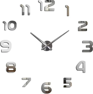 Produktbild von Wandaufkleber Uhr MB-39162 - Silber für Ihr Zuhause KP39162