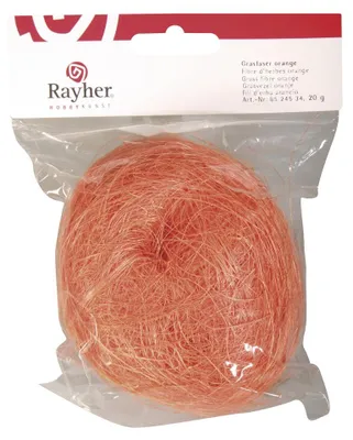 Produktbild von Rayher 8524534 Grasfaser, Beutel 20g, orange