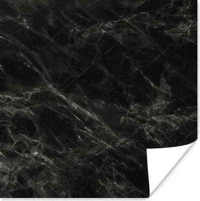 Produktbild von MuchoWow® Poster Marmor - Chic - Schwarz - Grau 75x75 cm - Wand Dekoration
