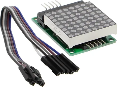 Produktbild von 8x8 LED-Matrix mit MAX7219 Treiberplatine