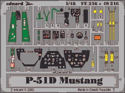 Produktbild von Eduard Accessories P-51D Mustang für Tamiya Bausatz 3949216