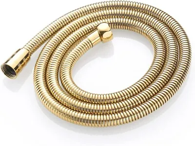 Produktbild von Duschschlauch flexibel, rostfrei, 1,2 m/1,5 m, goldfarben, für die Dusche