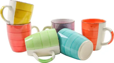 Produktbild von Porcelánový hrnek na kávu sada 6 hrnků - barevný - šálek na kávu hrnek hrnek barevný