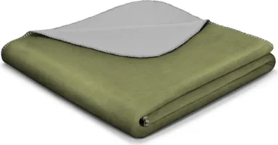 Produktbild von Biederlack Wohndecke BASIC pesto-graphit BL 150x200 cm grün Decke