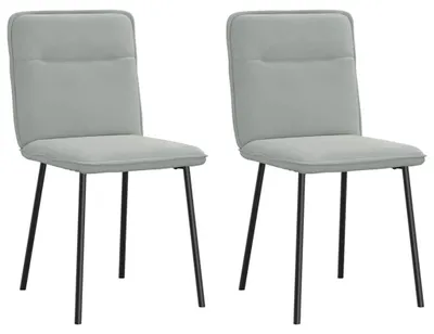 Productafbeelding van Set van 2 Eetkamerstoelen in Lichtgrijs Velvet