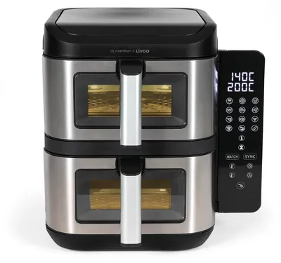 Image de Friteuse sans huile 2 x 5.5l 2800w - Livoo - DOC344CO - livoo x marmiton