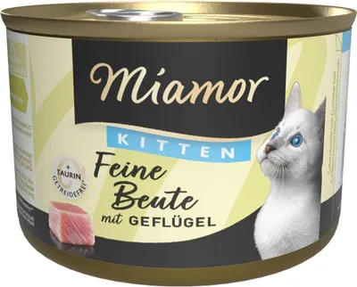 Produktbild von Miamor Feine Beute Kitten - Geflügel, Kitten, jede Rasse, Geflügel, 185 g, Getreidefrei, Ohne Soja