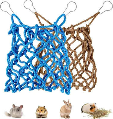 Imagen del producto de Comedero para pequeños animales con ganchos metálicos, 35 x 11 cm, paquete de 2 unidades, ideal para conejos y otros animales pequeños