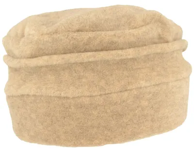 MtM warmer & weicher Stoffhut Fleece Wintermütze mit Biese in beige