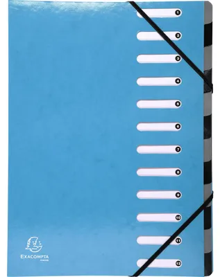 Image de Exacompta 6x Trieur Harmonika Iderama 12 compartiments Bleu clair 53927E